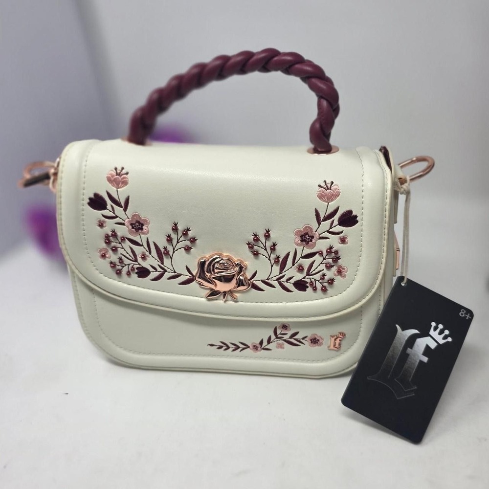 Loungefly‎ Cream & Red Floral Crossbody Bag